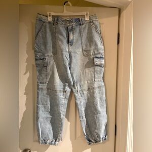 Cato Women's Denim Cargo Ankle Jeans